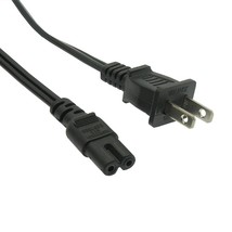 3 Pack 10 Ft Black 2-Prong Figure-8 18 AWG NEMA 1-15P to IEC C7 Power Cord - $12.48+