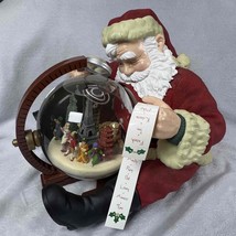 Mr Christmas Holiday Snowfall Santa Claus Globe Musical Decoration 10 Inches - $54.23