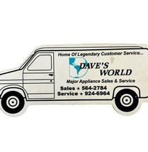 Dave&#39;s World Major Appliance Outlet Advertisement Magnet Vintage Van Mai... - $19.99