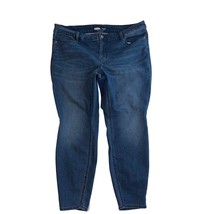 Old Navy Super Skinny Mid Rise Denim Blue Jeans Womens 18 Plus Short - £15.61 GBP