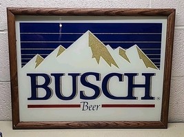 VINTAGE BUSCH BEER BAR MIRROR MAN CAVE ADVERTISING 24x18&quot; - $1,305.68 MXN