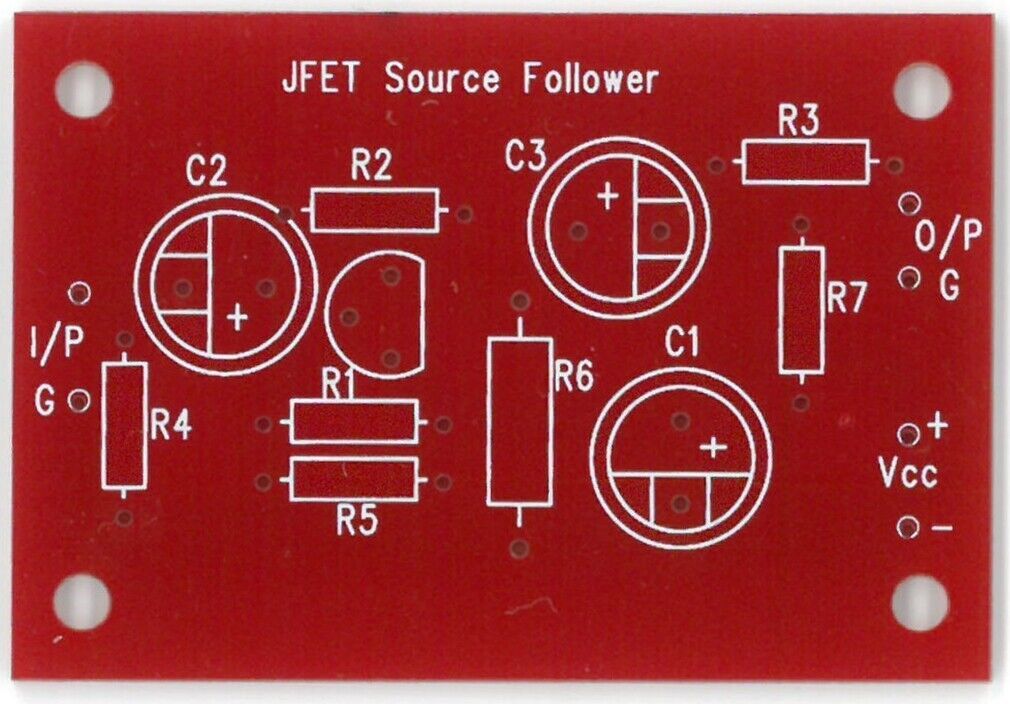 Single stage J-FET source follower buffer board 1 piece ! - $7.15