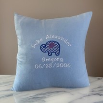 Personalized Embroidered Accent Pillow Cover Baby Shower Gift Nursery Decor - £19.76 GBP