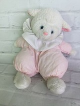 Russ Berrie Luv Pet Floppity Lamb Sheep White Plush Stuffed Animal Pink Outfit - £43.79 GBP