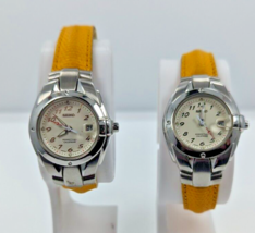 Lot of 2 Seiko Women&#39;s Dress Quartz Watches 4F32-0039 Perpetual Calendar AS IS - £94.17 GBP