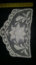 Vintage Handmade 5 sided Crochet Doily or Mat 9 x 14 inches - $11.99