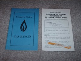 Vintage Early 80s Gas Range Owner&#39;s Manual &amp; Installation Servicing Inst... - £15.67 GBP