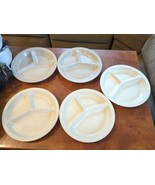 lot of 5 9&quot; divided plastic melamine plates Anchor Hawking Microware - £12.38 GBP
