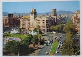 Postcard BARCELONA Plaza Cataluña y Paseo de Gracia Spain Posted 1974 St... - $112.06 MXN