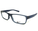 Nike Kids Eyeglasses Frames 5090 402 Matte Navy Blue Swoosh Logos 50-14-130 - £45.34 GBP