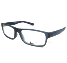 Nike Kids Eyeglasses Frames 5090 402 Matte Navy Blue Swoosh Logos 50-14-130 - £44.64 GBP