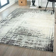Rugs Area Rugs Carpets 5X7 Rug Modern Large Floor Gray Living Room Grey 5X7 Rugs - £77.84 GBP