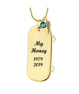 Gold Skateboard Necklace Urn - Love Charms™ Option - $39.95