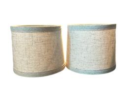 Set of 2 Small Lampshades 4.5&quot; tall, bottom 6&quot; wide top 5&quot; wide No Harp ... - $14.99