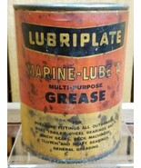 Vintage Lubriplate MARINE-LUBE &quot;A&quot; Grease Metal Can 16oz Fiske Brothers ... - $60.02 CAD