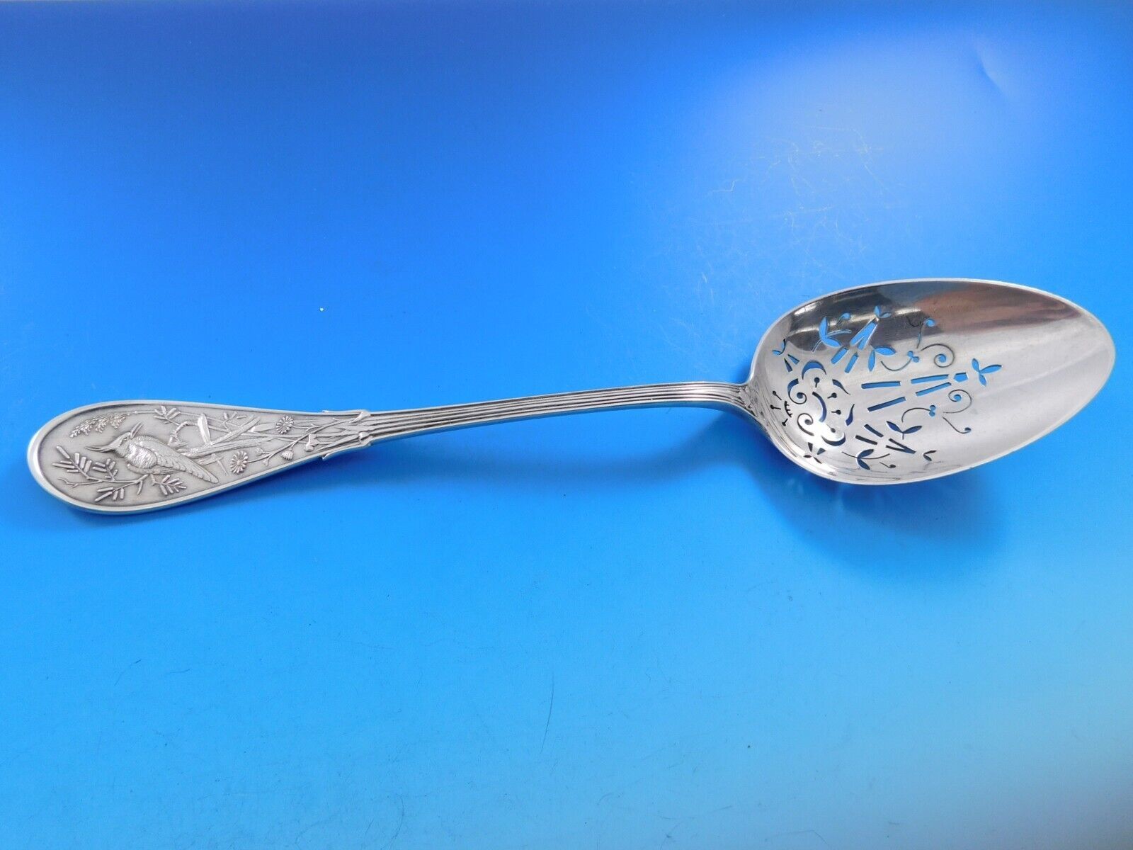 Primary image for Japanese by Tiffany and Co Sterling Silver Vegetable Serving Spoon Pcd 10 1/4"
