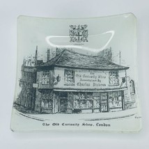 The Old Curiosity Shop London Trinket Dish Ash Tray England Glass Souvenir 3.5in - £9.51 GBP