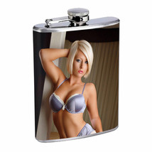 Rock &amp; Roll Pin Up Girls D14 Flask 8oz Stainless Steel Hip Drinking Whiskey - £11.90 GBP