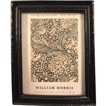 Framed Picture of a William Morris Print MC108 Minimum World Dollhouse Miniature - $7.30