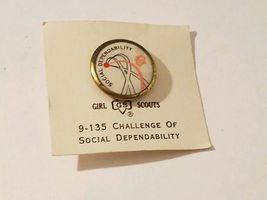 1960's Girl Scouts 9-135 Social Dependability Challenge Brooch - New-
sh... - $5.18