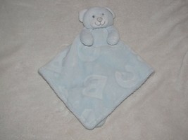 Little Beginnings BLUE Teddy Bear Baby Blanket ABC Letters Embossed Sherpa - £37.12 GBP