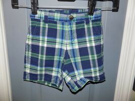 Janie and Jack Blue Plaid Shorts Adjustable Waist Size 3 Boy's EUC - $19.80