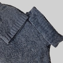 Express Womens Fleece Cowl Neck Sweater Size Large Solid Blue Winter Pul... - $27.83 CAD