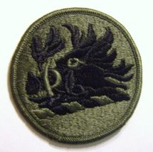 GEORGIA  NATIONAL GUARD PATCH SUBDUED COLOR BLACK ON OLIVE NOS - $2.89