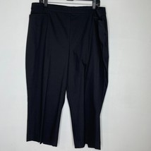 Susan Graver 22W Plus Size Black Cropped Trousers Pull On Stretch Office... - $24.00