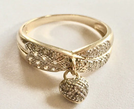 Authenticity Guarantee 
14k Gold diamond Engagement Knot Heart Padlock R... - £2,445.22 GBP
