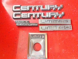 Original 1984-1985-1986-1987-1988-1989 Buick Century Limited Emblem-Badge set  - £28.32 GBP
