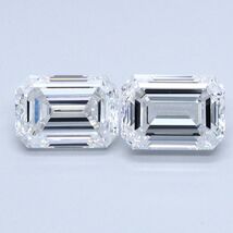 Lab Grown 2.02 Ct EMERALD Cut HPHT Diamond E Color VS1 Clarity Pair For ... - $1,224.00