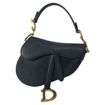 Dior Mini Saddle Bag In Leather Women Black S - £1,855.02 GBP