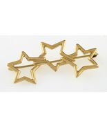 Tiffany &amp; Co. 18k Yellow Gold 3 Star Brooch Vintage 1986 Nice - $1,939.46