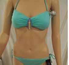 VICTORIA&#39;S SECRET Strappy Cheeky 2-Piece Women&#39;s Swimsuit Bikini Set Aqu... - £27.88 GBP