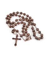Antiqued copper, bronze and silver rosary, antique style rosaries, vinta... - £30.68 GBP