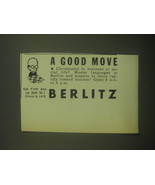 1946 Berlitz School of Languages Ad - A good move - £14.55 GBP