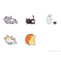 Bad Animals Lapel Pin Set Kiss My Butt Flipping the Bird Bad Cats Pinbacks - £11.59 GBP