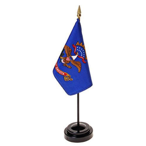 North Dakota Flag 4X6 Inch Mounted E Gloss - $8.40