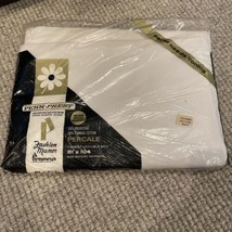 Vintage JC Penneys Fashion Manor Penn-Prest Double Flat Sheet 81” X 104&quot;... - $18.76