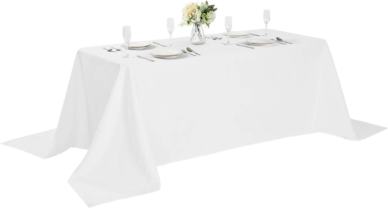 Primary image for  90x132 inch Washable Polyester Fabric Table Cloth for Weddi