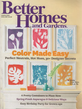 Better Homes and Gardens March 2012 Color Made Easy Designer Secrets - $1.75