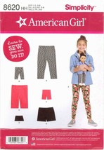 Simplicity 8620 American Girl &amp; Child AND Doll Leggings 18 inch pattern UNCUT FF - £17.89 GBP