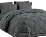Twin Xl Size Comforter Set 5 Pieces Dark Grey Twin Extra Long Bed In A B... - $92.99