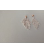 Elegancia bohemia: Pendientes de Macramé con Borla de Madera - $19.21