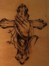 Prayer Hands with Cross wall decor - $30.00