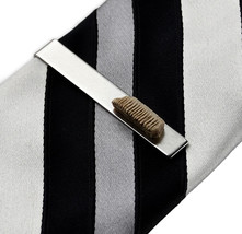 Genuine Dinosaur Fish Tooth Fossil Tie Clip - QHG2 - $13.10