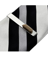 Genuine Dinosaur Fish Tooth Fossil Tie Clip - QHG2 - $241.77 MXN
