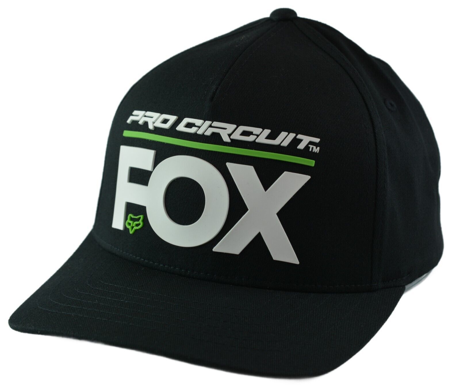 FOX Pro Circuit Logo Men’s Moto Racing L/XL Flex Fit Black Hat