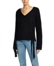 Weatherproof Women&#39;s V-Neck Long Sleeve Vintage Side Tie Sweater (Black, XS) - £14.16 GBP